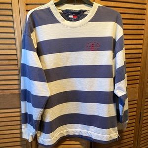 Vintage 90s Tommy Hilfiger Blue & Cream Sweatshirt
